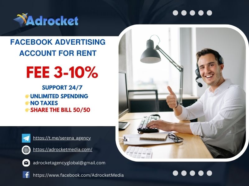 Facebook advertising account rental service