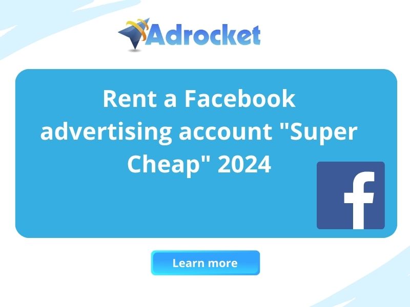 Rent a Facebook advertising account